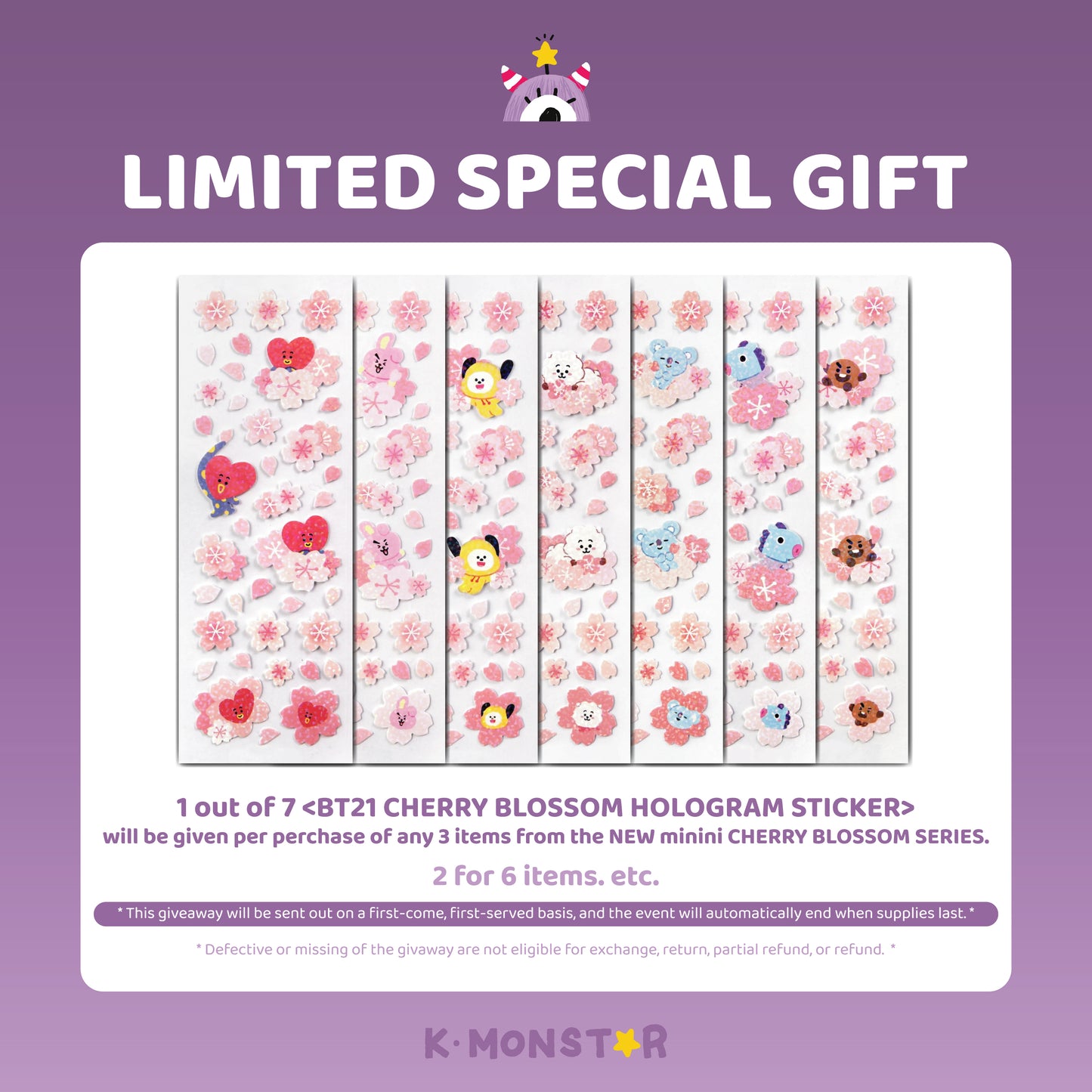 BT21 | minini | CHERRY BLOSSOM - CARD CASE