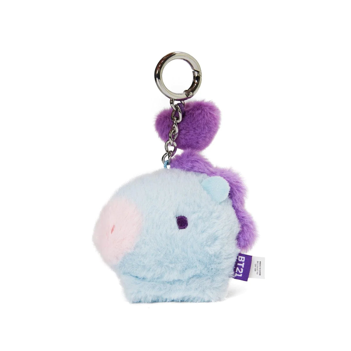 BT21 | BABY | Flat Fur Standing Plush Bag Charm - PURPLE HEART EDITION