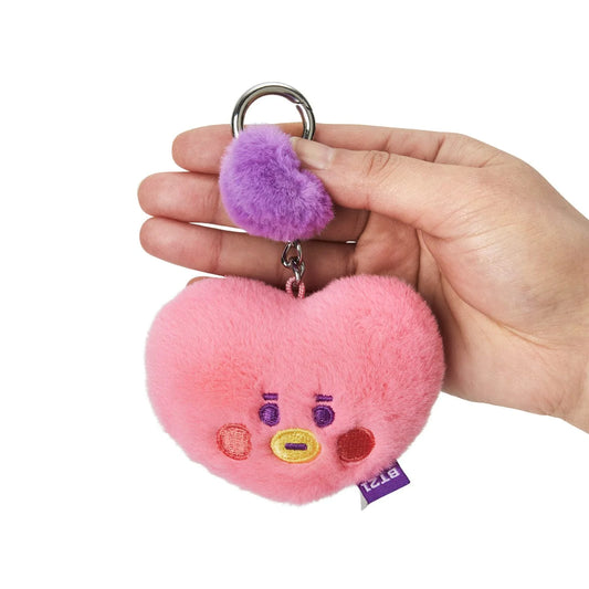 BT21 | BABY | Flat Fur Standing Plush Bag Charm - PURPLE HEART EDITION