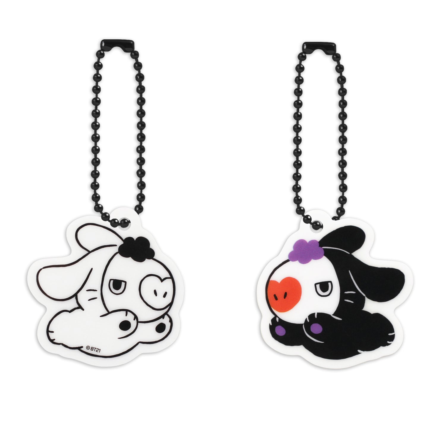 BT21 | BLACK RABBIT - SIMPLE ACRYLIC KEYRING
