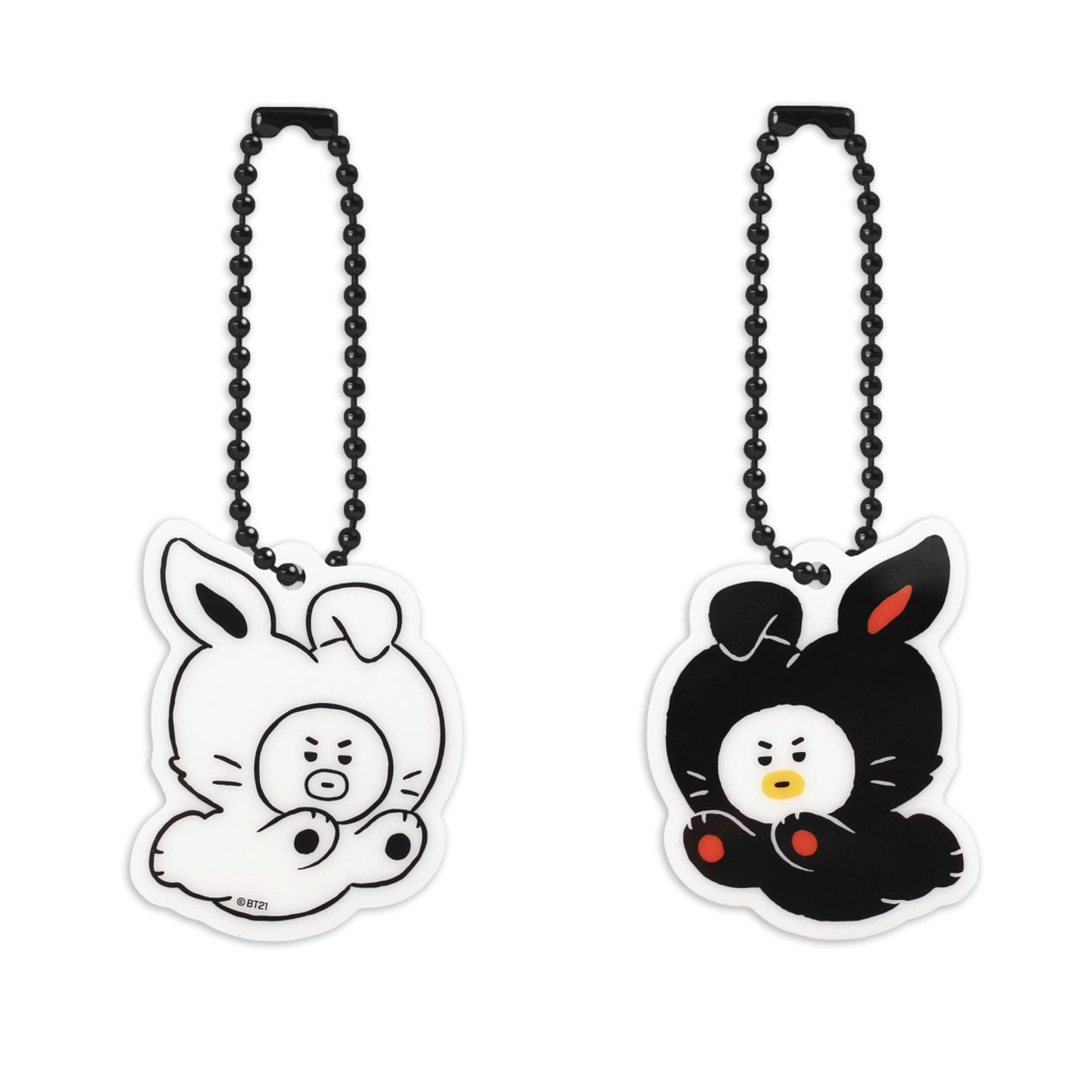 BT21 | BLACK RABBIT - SIMPLE ACRYLIC KEYRING