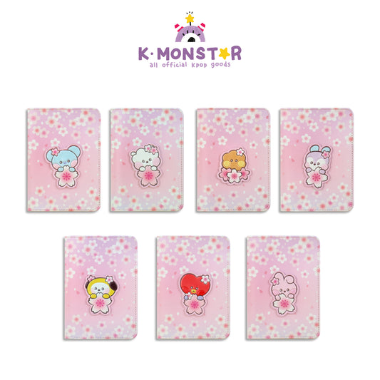 BT21 | 2024 CHERRY BLOSSOM | LEATHER PATCH PASSPORT COVER SMALL