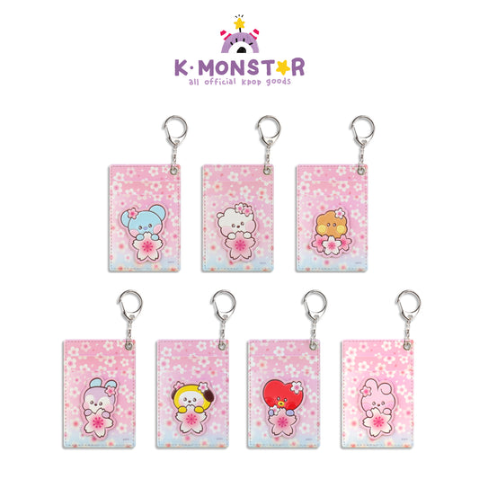 BT21 | 2024 CHERRY BLOSSOM | LEATHER PATCH CARD HOLDER