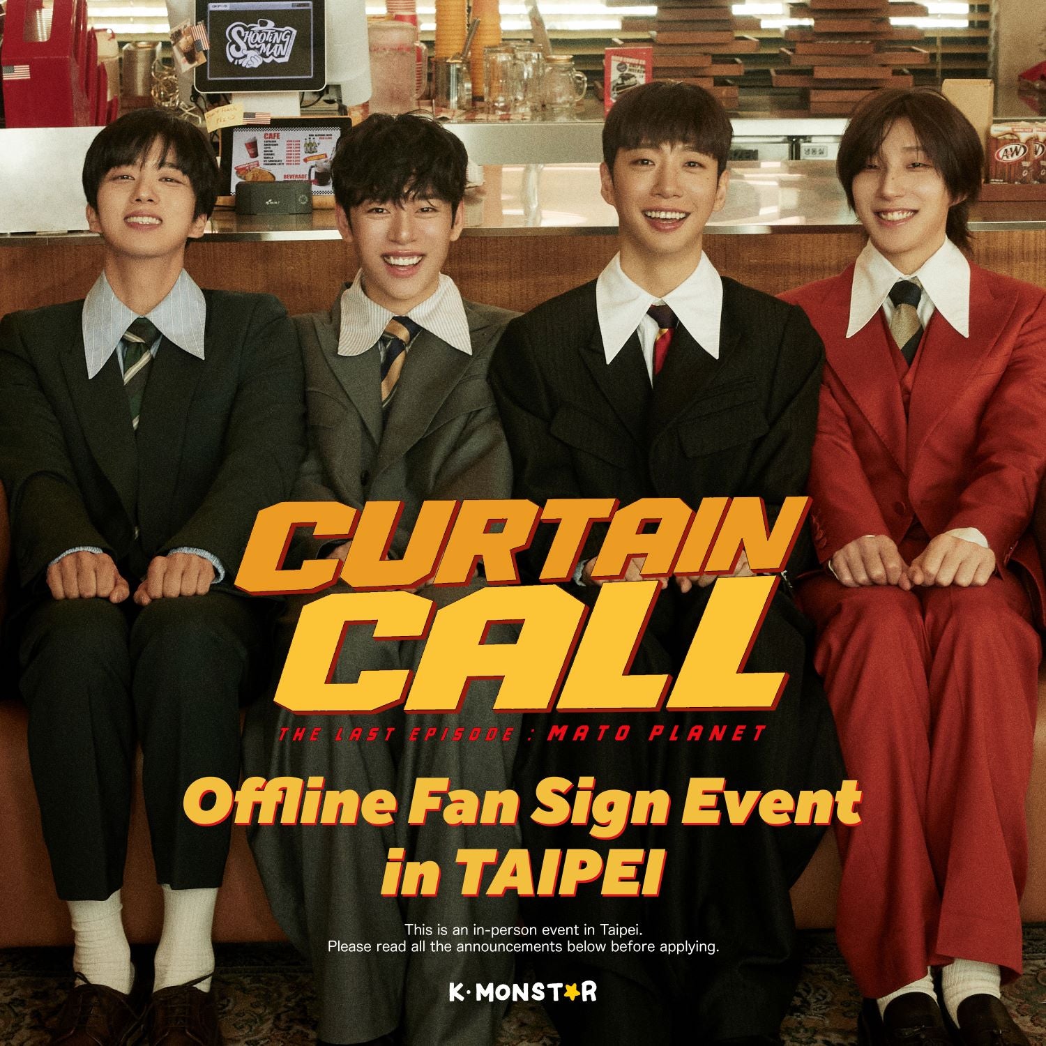 1P] BANG&JUNG&YOO&MOON - CURTAIN CALL CD Disc Photo Card