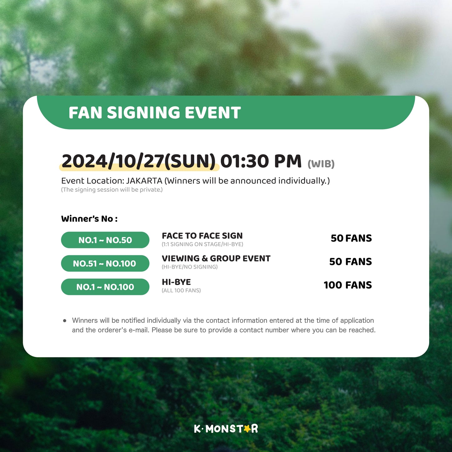 ZEROBASEONE | CINEMA PARADISE [OFFLINE FAN SIGN EVENT - JAKARTA]