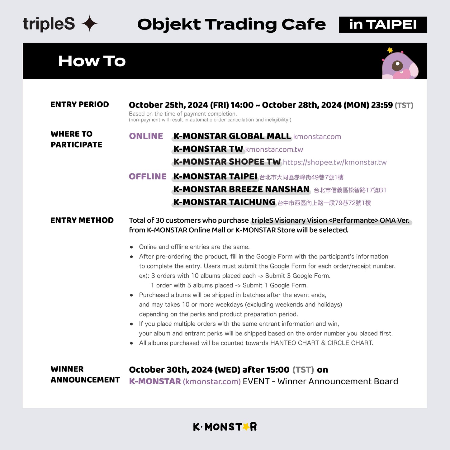 tripleS | Objekt Trading Cafe in TAIPEI