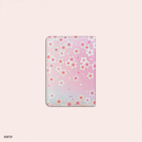 BT21 | 2024 CHERRY BLOSSOM | LEATHER PATCH PASSPORT COVER SMALL
