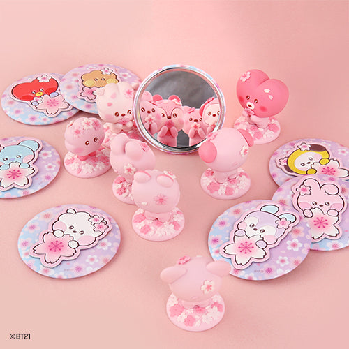 BT21 | 2024 CHERRY BLOSSOM | LEATHER PATCH MIRROR