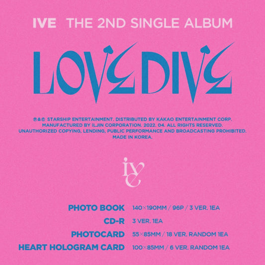 IVE | 2nd Single Album | LOVE DIVE | SET