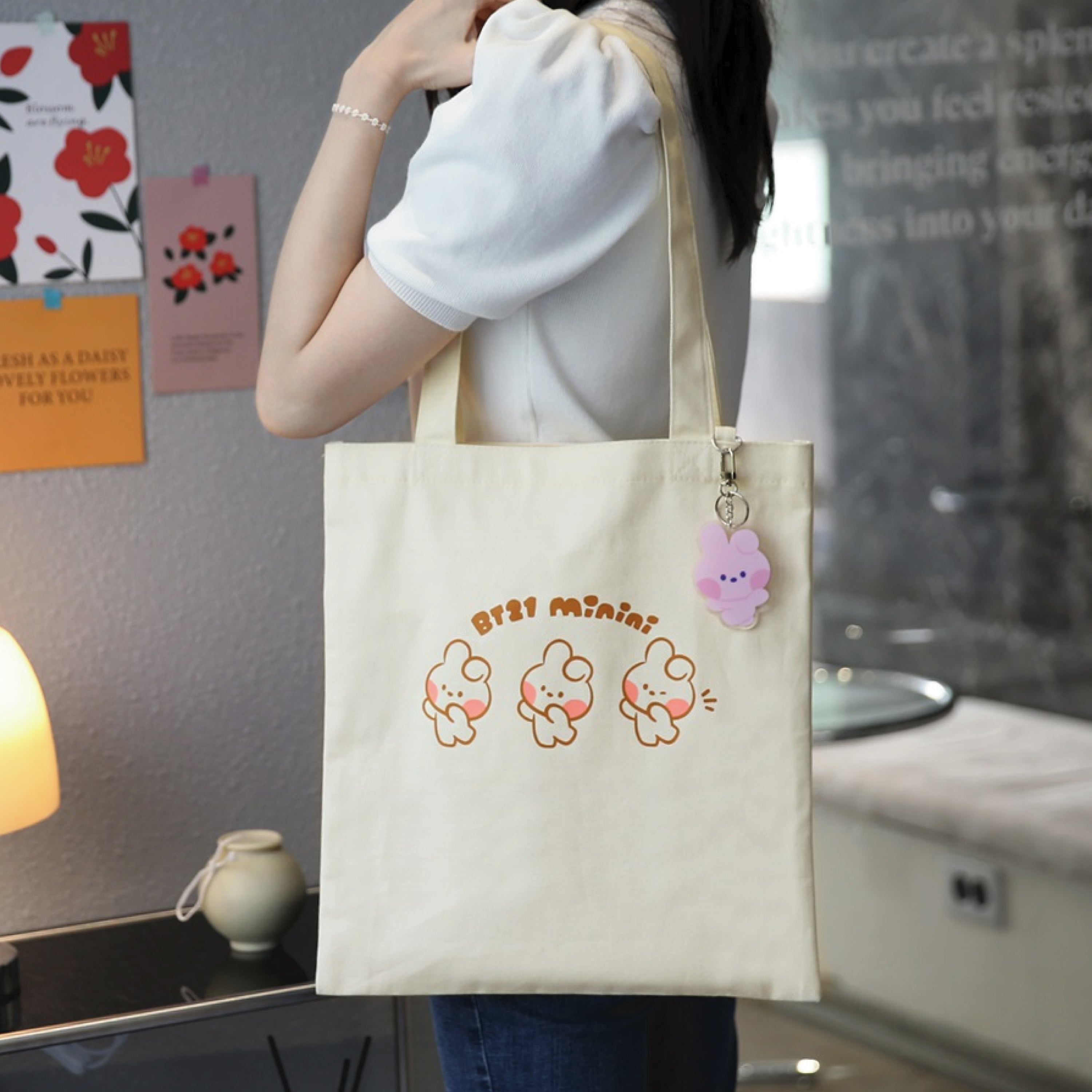 BT21 minini Eco Bag Adjustable Strap Canvas Official Kpop outlet