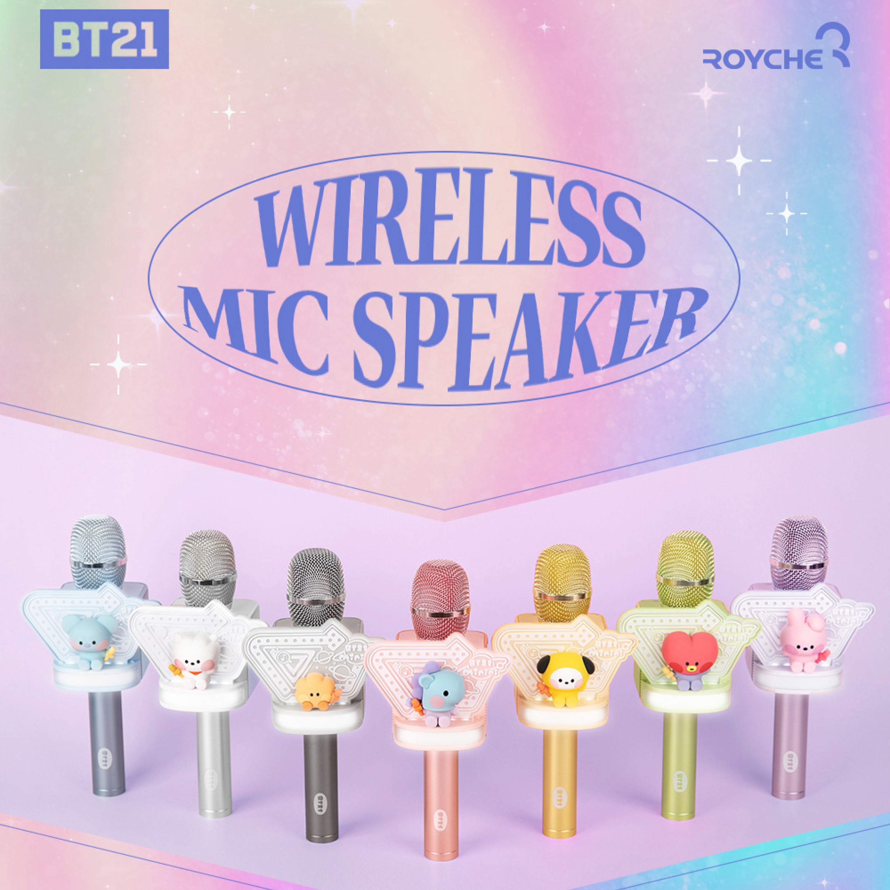 2024 OFFICIAL ROYCHE x BT21 Bluetooth Mic Speaker