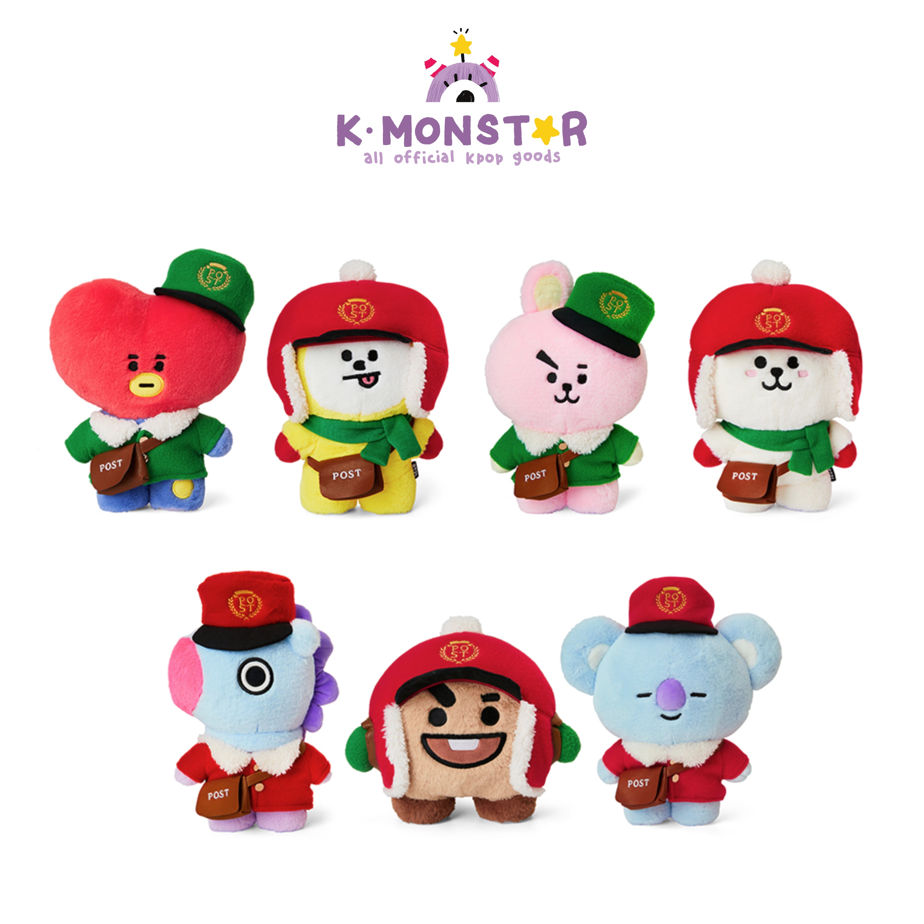 2022 BT21 HOLIDAY STANDING PLUSH DOLL | K-MONSTAR