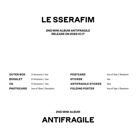 LE SSERAFIM | 2nd MINI ALBUM | ANTIFRAGILE
