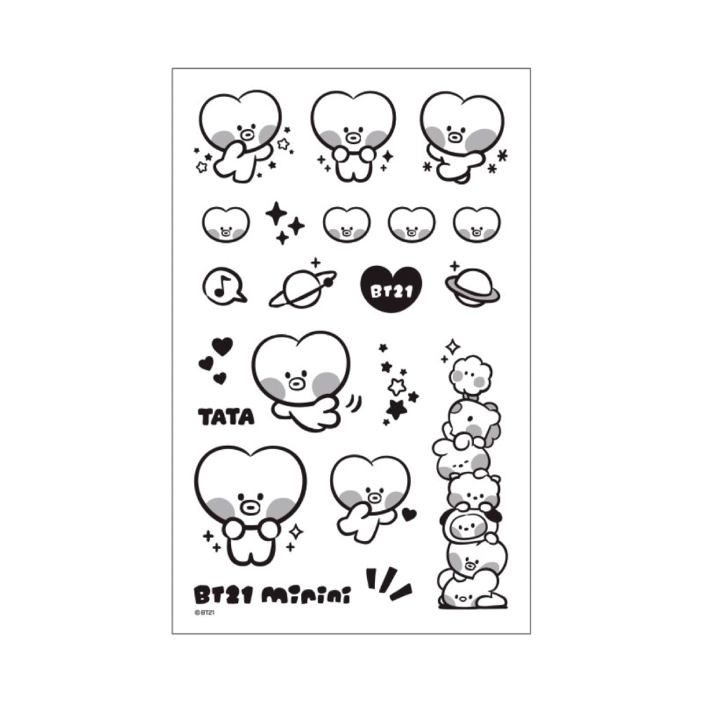 BT21 minini Tattoo Sticker  kpop2uunnie