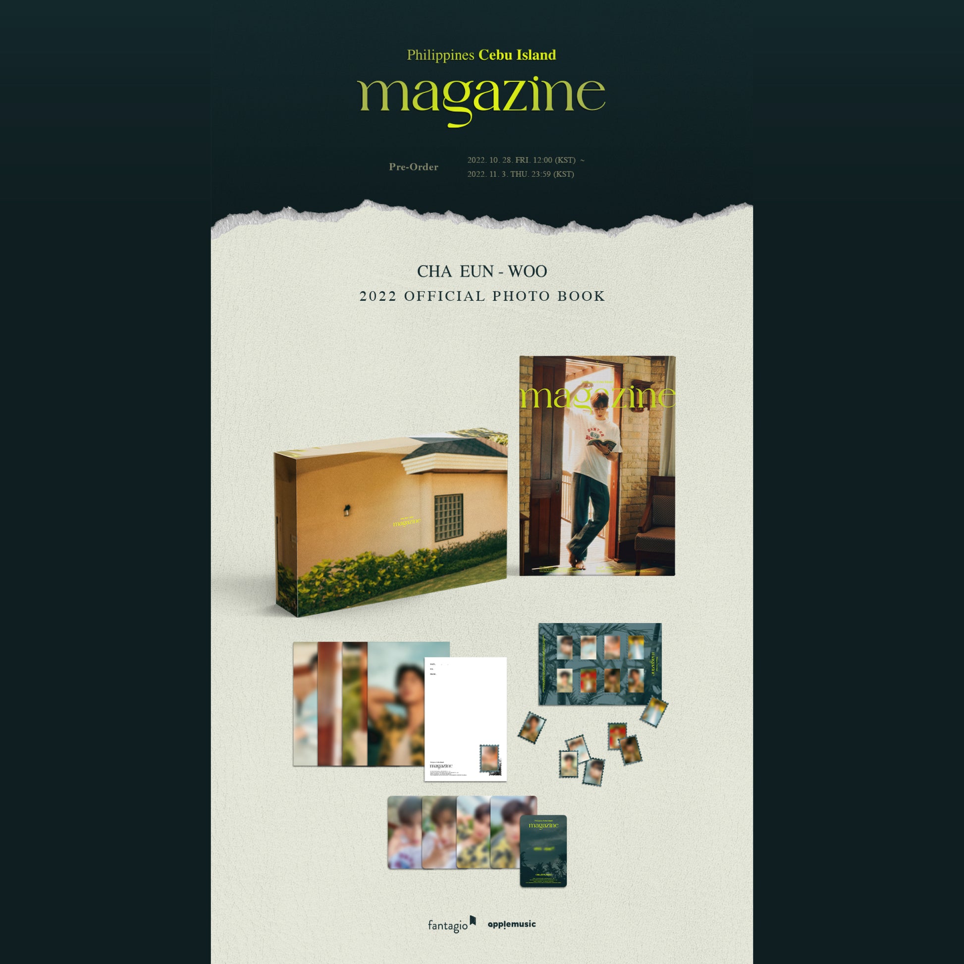 CHA EUN WOO - 2022 OFFICIAL PHOTO BOOK MAGAZINE TRADING CARD – Bora Clover
