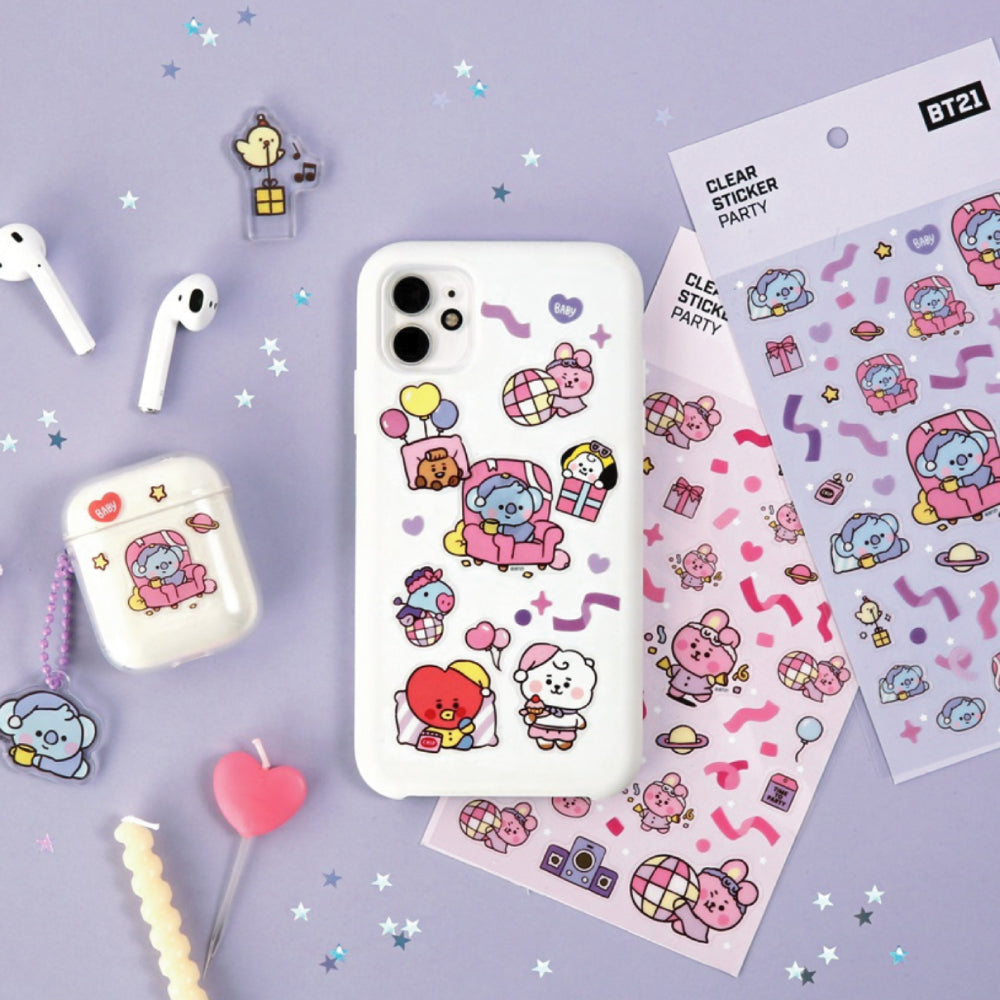 BT21 | BABY | PARTY - CLEAR STICKER