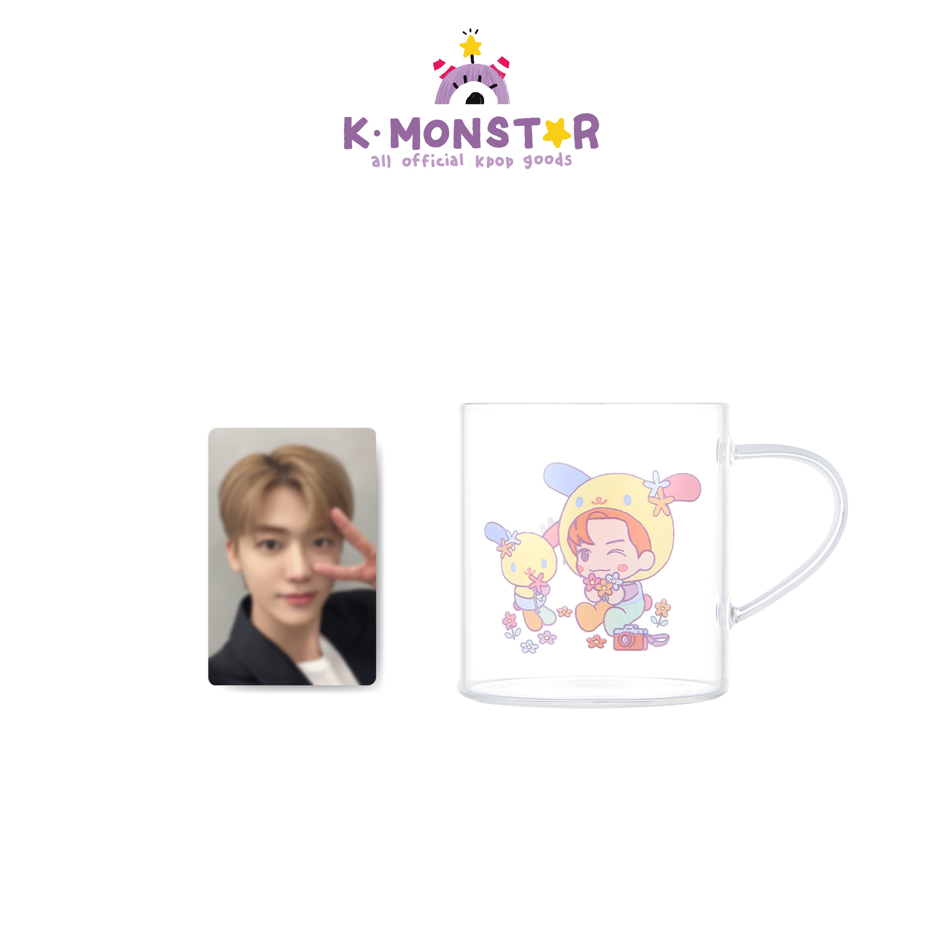 NCT Sanrio Jeno Glass cup and shops photocard