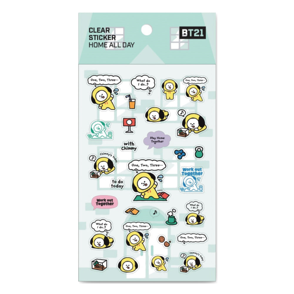BT21 | HOME ALL DAY - CLEAR STICKER