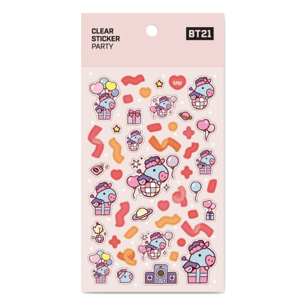 BT21 | BABY | PARTY - CLEAR STICKER