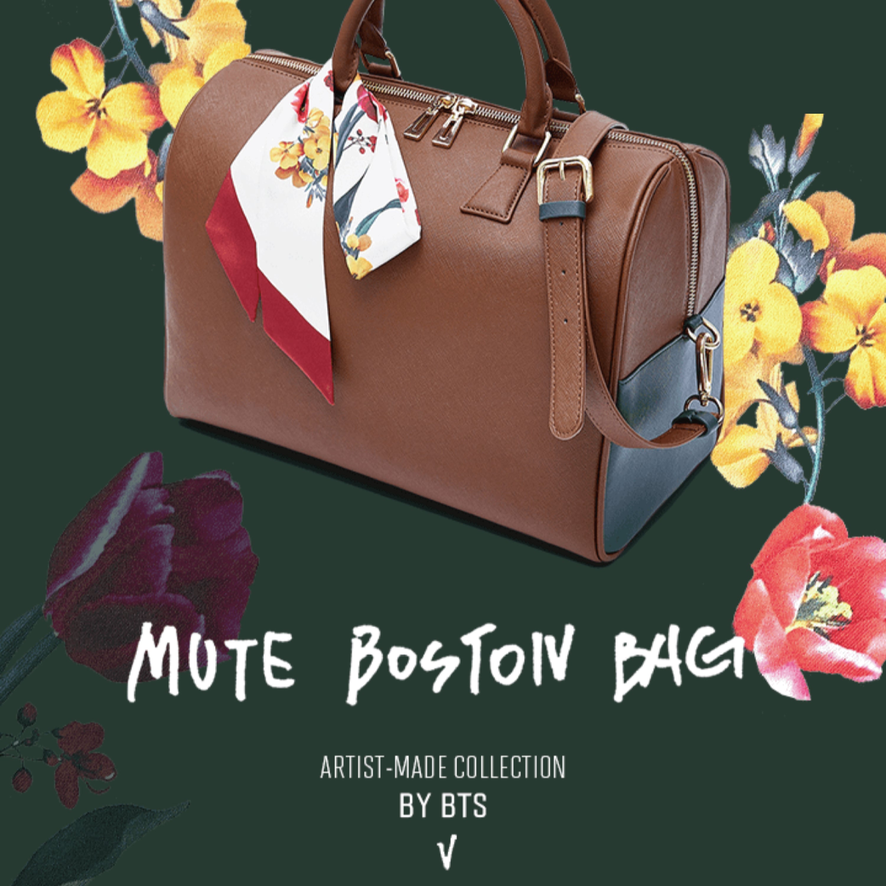 エンタメ/ホビーBTS 公式 Mute Boston bag V ボストン バッグ　テテ