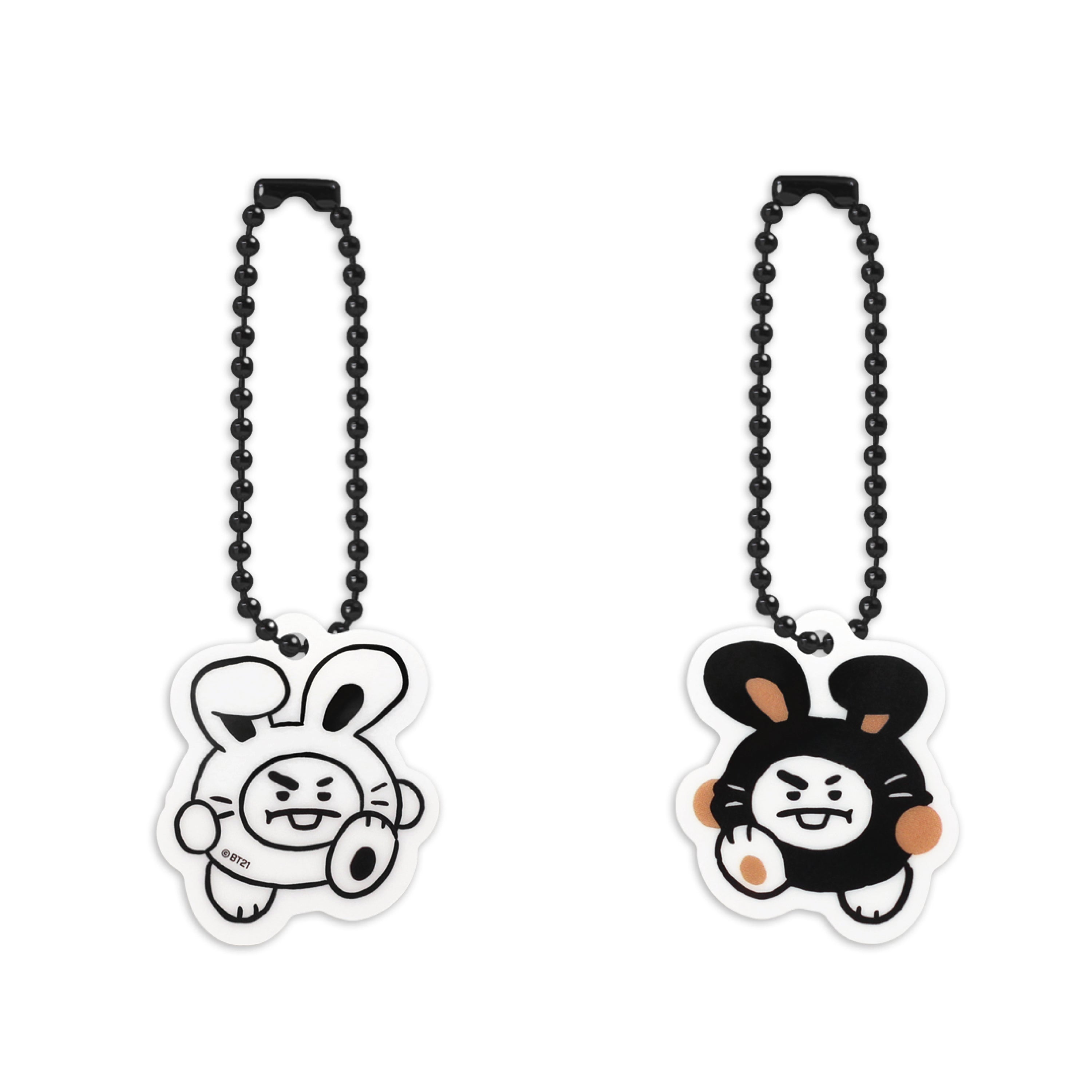 BT21 Black Rabbit factory Acrylic Simple Keyring